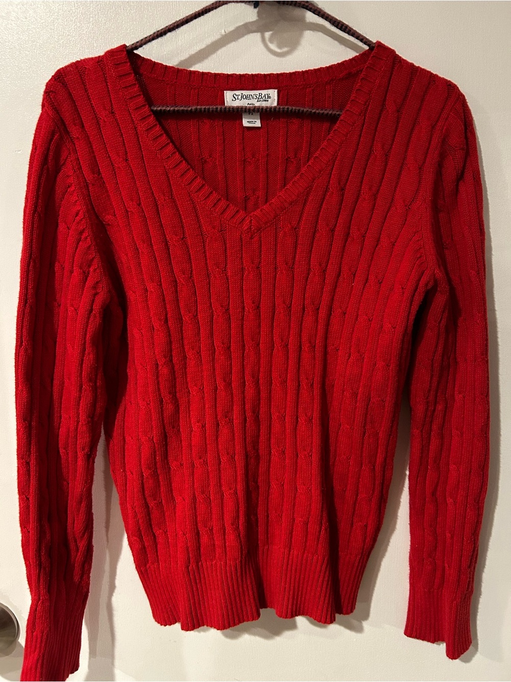 St. John’s bay red sweater